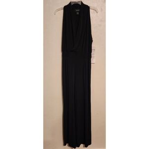 Ashro Sleeveless Wide Leg Black Jumpsuit Size L NWT